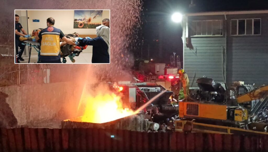 bursada geri donusum tesisinde yangin itfaiye eri agir yaralandi TdIRiHI6