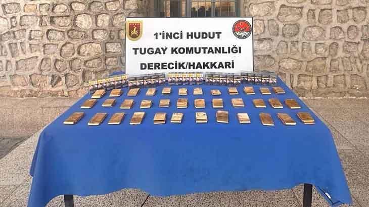 MSB duyurdu! Hakkari hudut hattında 36 kilo altın ele geçirildi